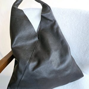 Sac cabas cuir grainé Marron