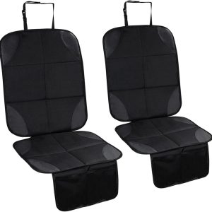 Fervalyna Protecteur de Siège Auto Isofix Noir – Universel pour Groupe 1/2/3 (9 à 36 kg)