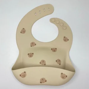 Bavoir avec récupérateur en silicone
