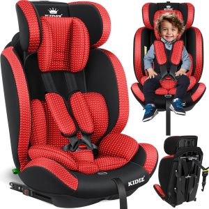 KIDIZ® Siège auto Triangle Premium | Groupe 1/2/3 | 9-36 kg | Rouge