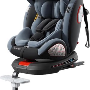 Reenborn Siège Auto Rotatif 360° Inclinable Groupe 0+/1 – Grey-Upgraded Version