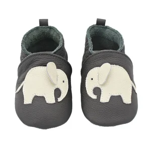 Chausson Cuir Souple Bébé – Éléphant entier