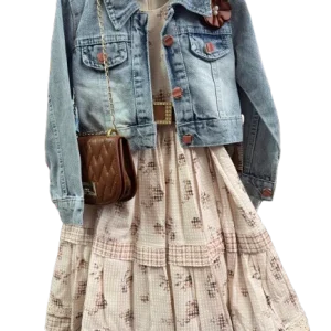 Ensemble 3 Pièces - Robe + Veste + Petit Sac | Spécial Aïd