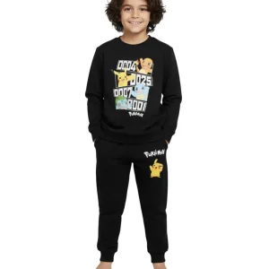 Ensemble Enfant Pokémon - en coton avec sweat et pantalon imprimé